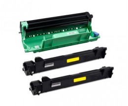 1 Tambor Compativel Brother DR-1050 Preto ~ 9.000 Paginas + 2 Toners Compativeis, Brother TN-1050 Preto ~ 1.000 Paginas