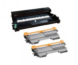 1 Tambor Compativel Brother DR-2200 ~ 12.000 Paginas + 2 Toners Compativeis Brother TN-2220 / TN-2010 Preto ~ 2.600 Paginas