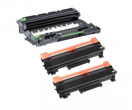 1 Tambor Compativel Brother DR-2400 ~ 12.000 Paginas + 2 Toners Compativeis, Brother TN-2410 / TN-2420 Preto ~ 3.000 Paginas