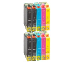 10 Tinteiros Compativeis, Epson T03A6 / 603 XL Preto 8.9ml + Cor 4ml ~ 500 / 350 páginas