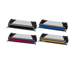 4 Toners Compativeis, Lexmark C734A1 / C736H1 ~ 8.000 / 6.000 Paginas