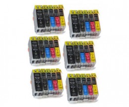 30 Tinteiros Compativeis, Canon BCI-3 / BCI-6 / BCI-5 Preto 26.8ml + Cor 13.4ml