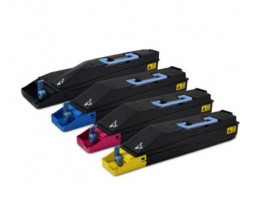 4 Toners Compativeis, Kyocera TK 855 Preto + Cor ~ 25.000 / 18.000 Paginas