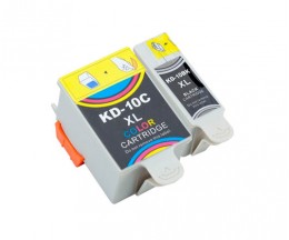 2 Tinteiros Compativeis, Kodak 3949948 Preto 15ml + Cor 60ml