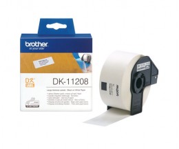 Etiquetas Originais, Brother DK11208 38mm x 90mm Rolo branco 400 / Rolo