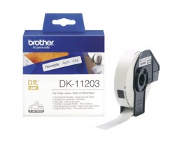 Etiquetas Originais, Brother DK11203 17mm x 87mm 300 / Rolo Branco