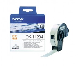 Etiquetas Originais, Brother DK11204 17mm x 54mm 400 / Rolo branco