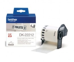 Etiquetas Originais, Brother DK22212 62mm x 15.24m Fita de Filme Duravel