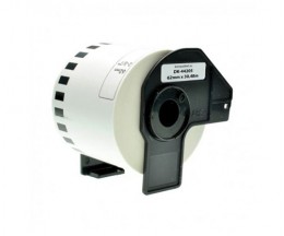 Etiquetas Compativeis, Brother DK44205 62mm x 30.48m rolo Branco, Removível