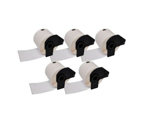 5 Etiquetas Compativeis, Brother Rolo DK11241 102mm x 152mm 200 / Rolo Branco