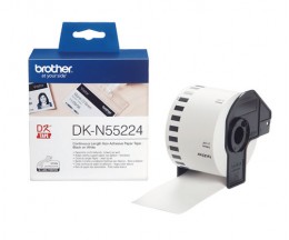 Etiquetas Originais, Brother DKN55224 54mm x 30.48m Rolo Branco NAO ADESIVO