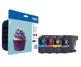4 Tinteiros Originais, Brother LC-123VALBPDR Preto 13.4ml + Cor 6.6ml