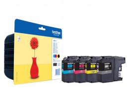 4 Tinteiros Originais, Brother LC-121VALBPDR Preto 7.1ml + Cor 3.9ml