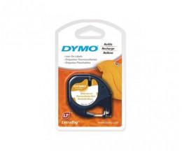 Fita Original DYMO 18769 Preto / Branco 12mm x 2m Para Tecido