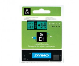 Fita Original DYMO 40919 Preto / Verde 9mm x 7m