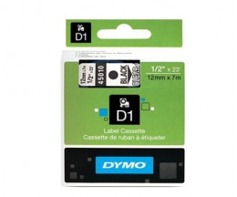 Fita Original DYMO 45010 Preto / Transparente 12mm x 7m