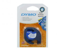 Fita Original DYMO 91201 Preto / Branco 12mm x 4m Plástico