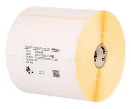 12 Etiquetas Originais, Zebra 800294-155 102mm x 38mm ~ 1.790 / Rolo