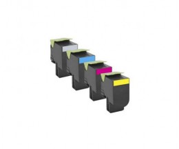 4 Toners Compativeis, Lexmark 702H Preto + Cor ~ 4.000 / 3.000 Paginas