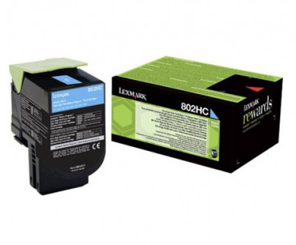 Toner Original Lexmark 802HC Cyan ~ 3.000 Paginas