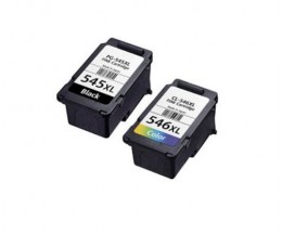 2 Tinteiros Compativeis, Canon PG-545 XL / CL-546 XL Preto 16ml + Cor 14.5ml