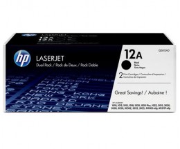 2 Toners Originais, HP 12A Preto ~ 2.000 Paginas