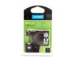 Fita Original DYMO 16958 Preto / Branco 19mm x 3.5m Nylon flexível