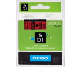 Fita Original DYMO 53717 Preto / Vermelho 24mm x 7m