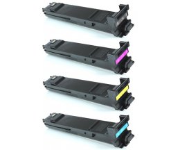 4 Toners Compativeis, Konica Minolta A0DKX53 Preto + Cor ~ 8.000 Paginas